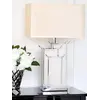 Luksusowa lampa stołowa, marmurowa, designerska, glamour, nowoczesna, srebrna VITTORIA w ujęciu z przodu. Oświetlenie na zamówienie od Primavera Home.