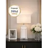 Luksusowa lampa stołowa, marmurowa, designerska, glamour, nowoczesna, srebrna VITTORIA widok z boku, ukazujący eleganckie proporcje. Ekskluzywne oświetlenie od Primavera Home.