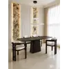 Nowoczesny Stół Rozkładany Modena – Drewniany na Jednej Nodze w aranżacji w salonie. Ekspozycja w salonie od Primavera Home.