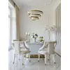 Widok z góry na stół glamour, ukazujący jego kształt i strukturę. Ekspozycja w salonie od Primavera Home.