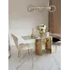Wysoka jakość złotych nóg marmurowych stołu glamour ROKSI, podkreślająca jego ekskluzywność, w ofercie Primavera Home.