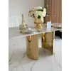 Stylowy design stołu glamour ROKSI w eleganckim salonie, idealny do nowoczesnych aranżacji, dostępny w Primavera Home.