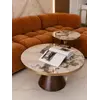 Stolik kawowy nowoczesny elegancki Robin S i Robin L w ujęciu z przodu. Ekspozycja w salonie od Primavera Home.