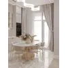Designerskie Krzesło Julia – Złoto i Beż — aranżacja wnętrza. Primavera Home.