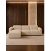 Ekskluzywny narożnik, nowoczesny, designerski, sofa narożna MODERNO ukazujący detal wykończenia. Idealny wybór dla miłośników mebli na zamówienie od Primavera Home.