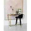 Hoker Glamour DIANA Czarny Złoty Tapicerowany z boku. Detal wykończenia od Primavera Home.