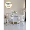 Hoker Glamour PALACE Beżowy Biały przedstawiony z boku w eleganckim wnętrzu. Meble na zamówienie od Primavera Home.
