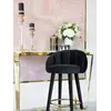 Hoker Glamour DIANA Czarny Złoty Tapicerowany z bliska. Aranżacja nowoczesnego wnętrza od Primavera Home.