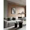 Luksusowa nowoczesna sofa rozkładana do salonu MODERNO w aranżacji całego salonu. Aranżacja nowoczesnego wnętrza od Primavera Home.