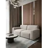 Luksusowa nowoczesna sofa rozkładana do salonu MODERNO z bliska, ukazująca fakturę tapicerki. Detal wykończenia od Primavera Home.