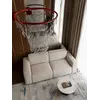 Luksusowa nowoczesna sofa rozkładana do salonu MODERNO z góry, pokazująca układ poduszek. Aranżacja nowoczesnego wnętrza od Primavera Home.