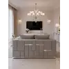 Sofa szara srebrna EMPORIO z widokiem z boku, podkreślająca elegancki design. Meble na zamówienie od Primavera Home.