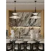 Widok z góry na designerską lampę wiszącą Plater Czarna Nowoczesna Premium, wyróżniającą się eleganckim stylem od Primavera Home.