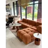 Widok z góry na designerski narożnik modułowy boucle NICEA ukazujący jego kształt. Meble na zamówienie od Primavera Home.