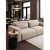 Luksusowa nowoczesna sofa rozkładana do salonu MODERNO w ujęciu z przodu. Ekspozycja w salonie od Primavera Home.