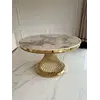 Zbliżenie na materiał blatu Ekskluzywnego Okrągłego Stołu Antonio 130 cm w ofercie Primavera Home.