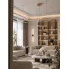 Lampa glamour led okrągła z połyskiem ring regulowana w eksponowanym wnętrzu, doskonałe do stylowych aranżacji od Primavera Home.
