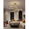 Lampa glamour led okrągła z połyskiem ring regulowana widok z góry, ukazująca elegancki design, dostępna w Primavera Home.