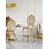 Zbliżenie na siedzisko hokera MEDUSA Glamour. Detal wykończenia od Primavera Home.
