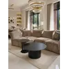Widok z góry na Stolik kawowy TWEEN BLACK, ukazujący jego elegancki design. Detal wykończenia od Primavera Home.