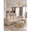 Perspektywiczne ujęcie narożnika MONACO w eleganckim wnętrzu. Meble na zamówienie od Primavera Home.