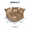 Widok z tyłu na Designerską Sofę Modułową Lilia Nowoczesna. Aranżacja nowoczesnego wnętrza od Primavera Home.