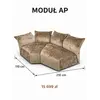 Z boku prezentuje się Designerska Sofa Modułowa Lilia Nowoczesna. Aranżacja nowoczesnego wnętrza od Primavera Home.