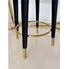 Hoker Glamour DIANA Czarny Złoty Tapicerowany z widocznym detalem wykończenia. Aranżacja nowoczesnego wnętrza od Primavera Home.