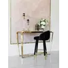 Hoker Glamour DIANA Czarny Złoty Tapicerowany z widocznym detalem tkaniny welwetowej. Aranżacja nowoczesnego wnętrza od Primavera Home.