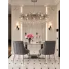 Detale tekstury tkaniny velvet krzesła DIANA Glamour. Ekspozycja w salonie od Primavera Home.