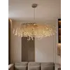 Lampa Kryształowa Nowoczesna Glamour Nad Stół w ujęciu z przodu. Oświetlenie na zamówienie od Primavera Home.