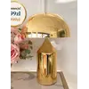 Nowoczesna lampa stołowa, stalowa, art deco, klasyczna, nowojorska, złota AURORA w ujęciu z przodu. Oświetlenie na zamówienie od Primavera Home.