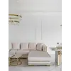 Nowoczesny i szykowny Żyrandol BULGARI L 100cm Złoty w eleganckim wnętrzu. Aranżacja nowoczesnego wnętrza od Primavera Home.
