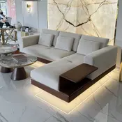 Sofa narożna z półką, nowoczesny narożnik, do salonu NAPOLEONE