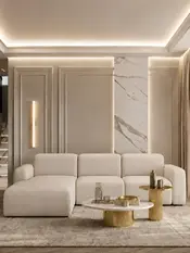 Ekskluzywny narożnik, nowoczesny, designerski, sofa narożna MODERNO w widoku z katów. Zróżnicowana perspektywa pokazuje unikalny design od Primavera Home.