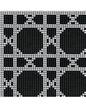 Mozaika szklana Vinna Neros biała, czarna