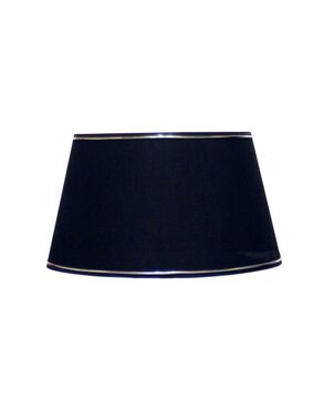 Black lampshade with silver trimming 35 cm
