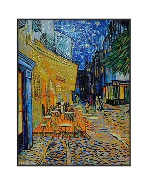 Mozaika szklana Van Gogh Taras kawiarni w nocy