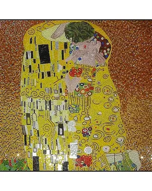 Obraz z mozaiki szklanej Pocałunek (obraz Gustava Klimta)