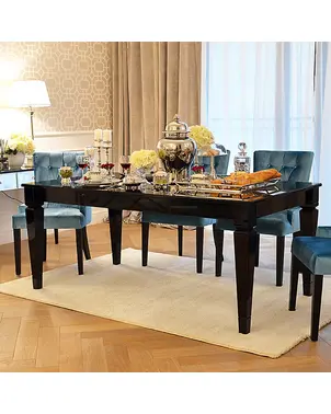 Glamour wooden black folding table for Diamond dining room