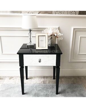 Bedside mirror cabinet Elegance Glamour 52x45x59 black