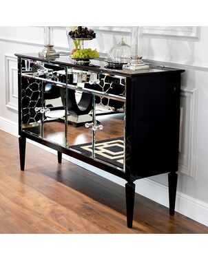 Mirror dresser Elegance glamorous New York style modern wooden white/black