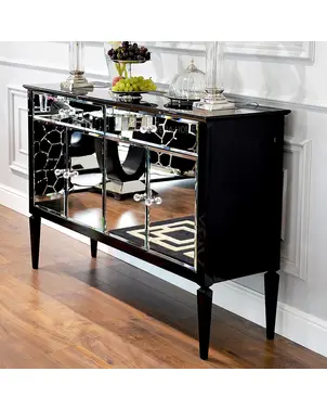 Mirror dresser Elegance glamorous New York style modern wooden white/black