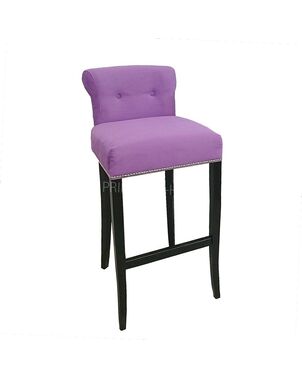 Upholstered bar chair, stool glamour with LARGO knocker