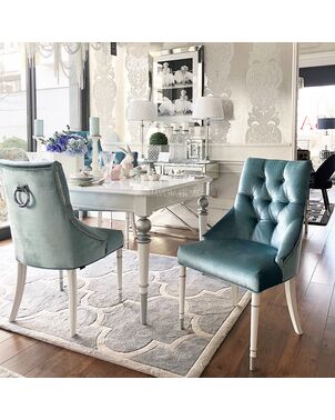 Glamour chair PRINCE with knocker for dining room New York modern 