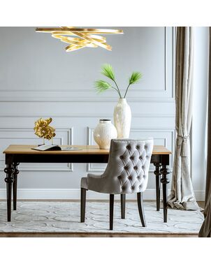 Glamour chair with quilted back, upholstered on request TIFFANY