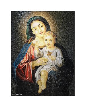 Mozaika szklana obraz religijny christian religious