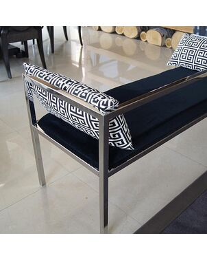 Seat GLAMOUR silver stainless steel