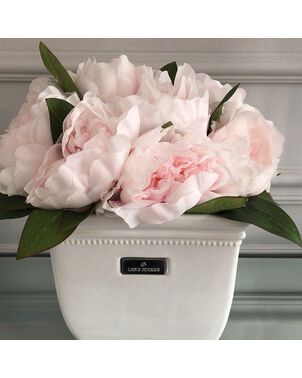 Bouquet of artificial flowers pink peonies