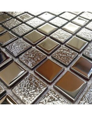 Glass mosaic Silver NEL super shine